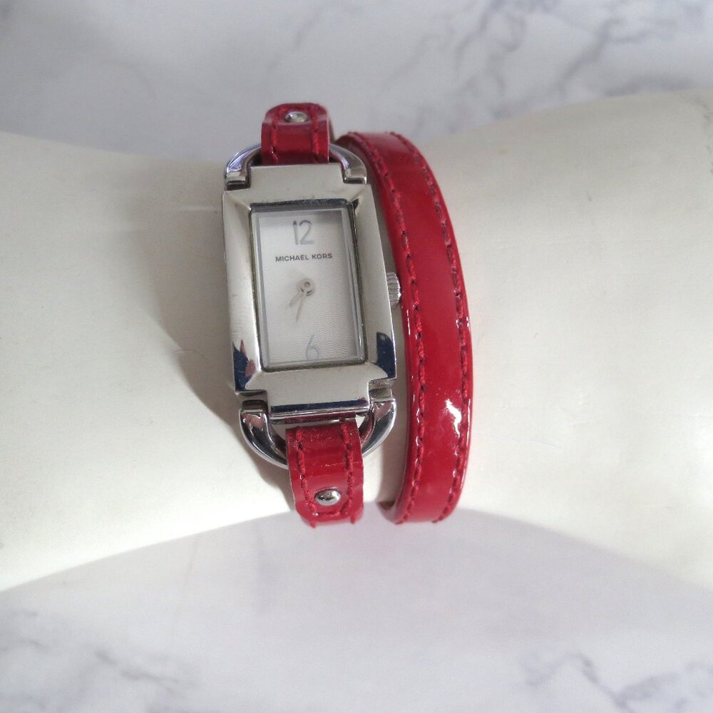 Michael Kors Red and Silver Women's Watch